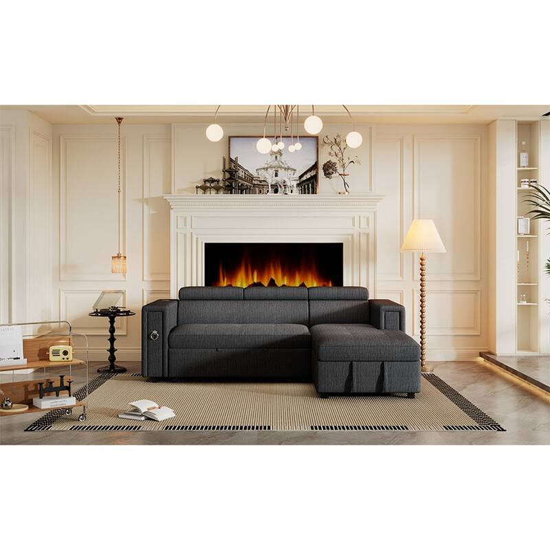 96" Multi-Functional Pull-Out Sofa Bed