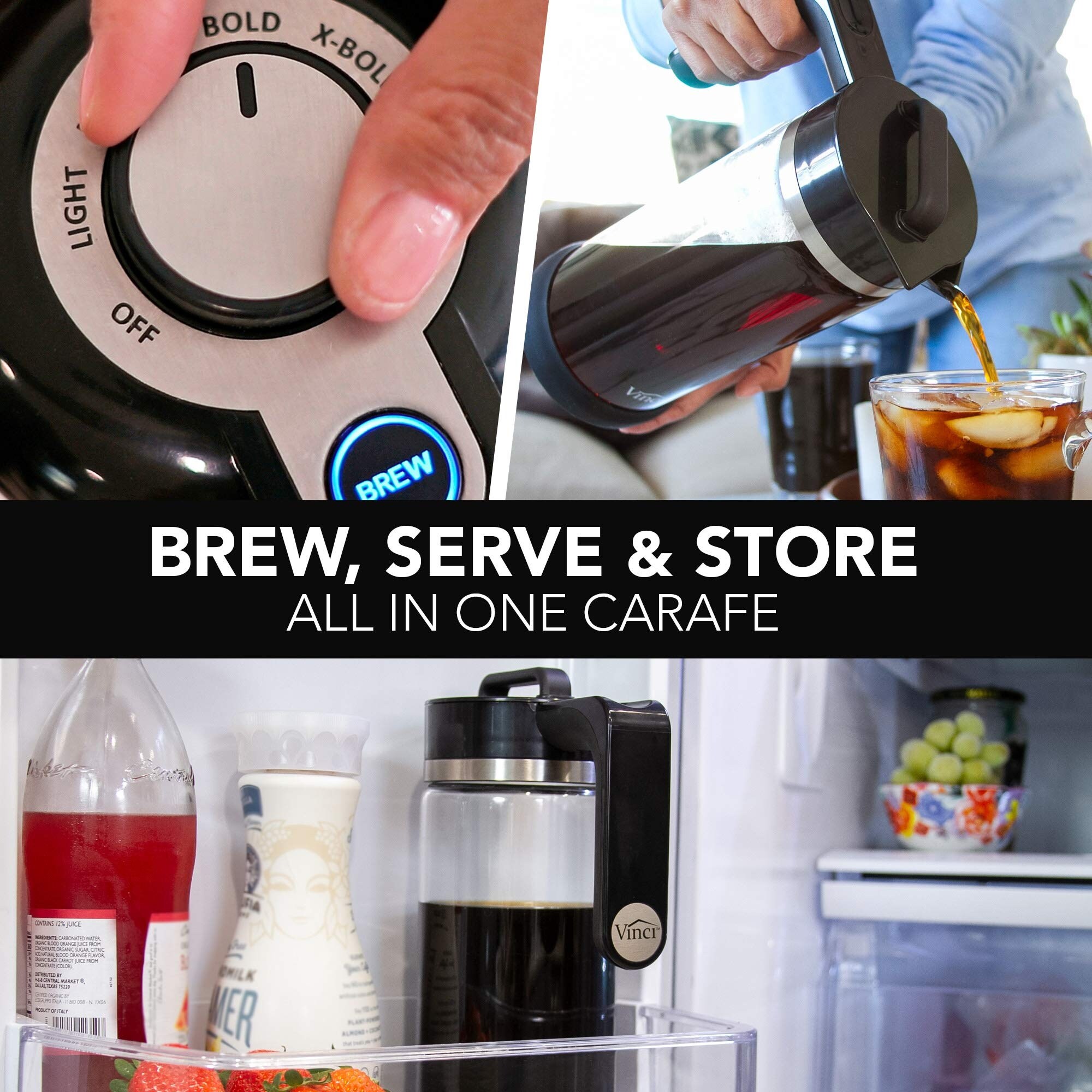 Express Cold Brew Electric Cold Brew Coffee Maker in 5 minutes 4 Brew Strength Settings Cleaning Cycle Glass Carafe Bed Bath Beyond 40376944