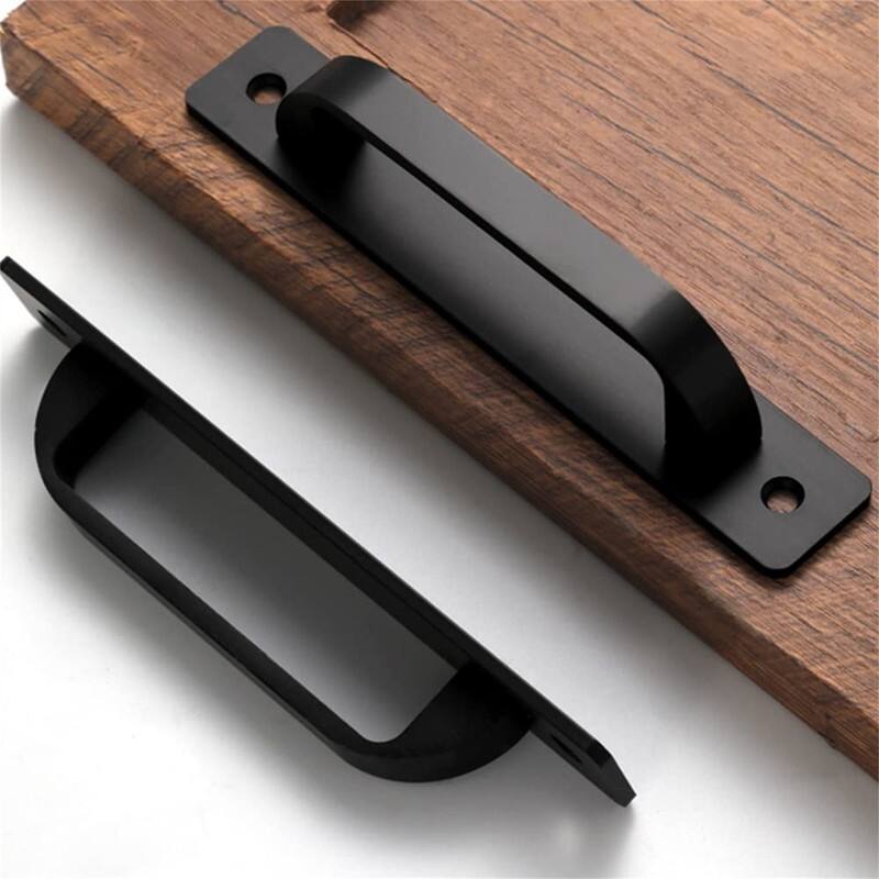 12 Pack 5 Inch Drawer Pulls - 1"L x 1"W - FlatBlack