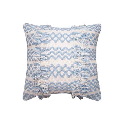 18" x 18" Harlow Sky Woven Square Throw Pillow