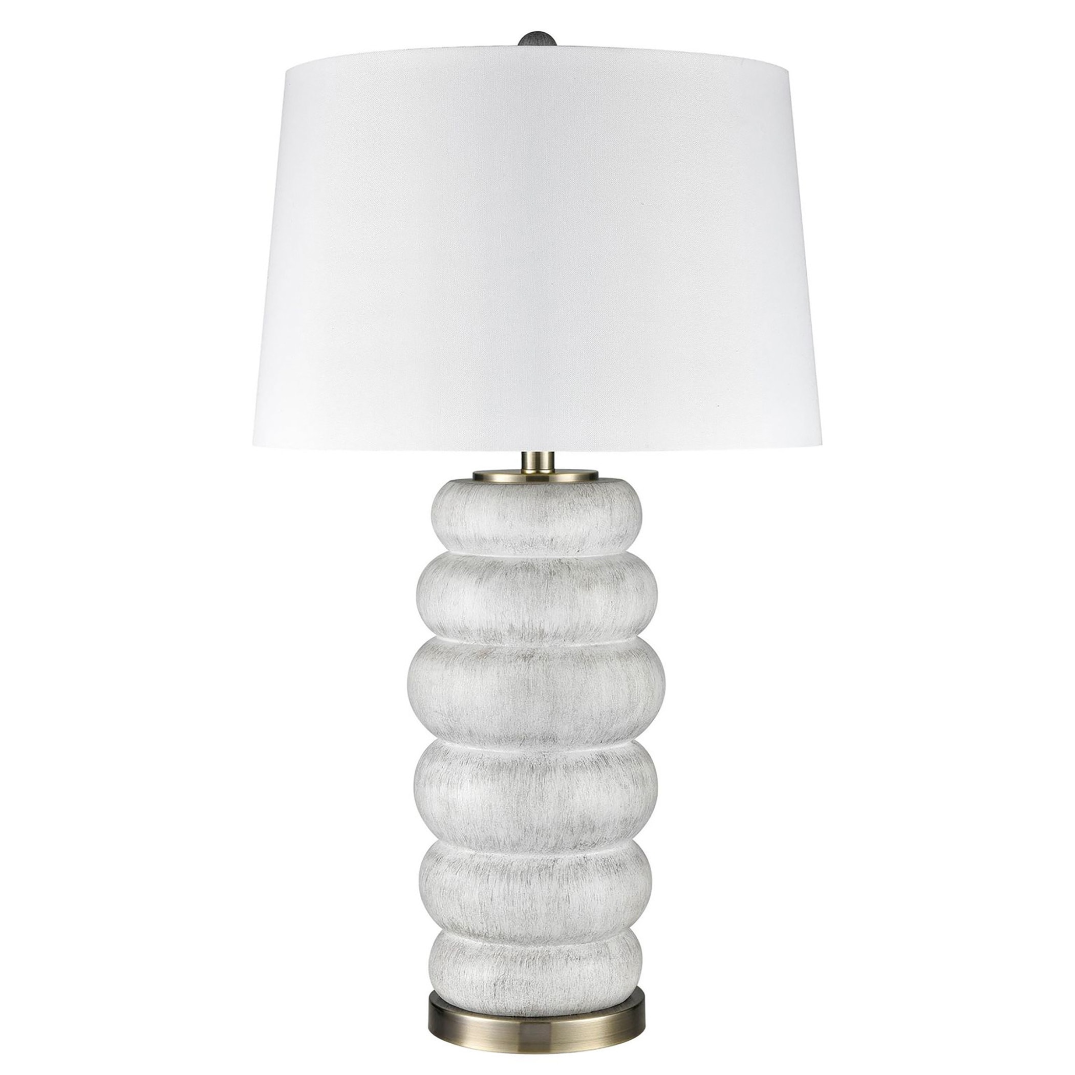 StyleCraft Lizzie Table Lamp - White Linen Shade