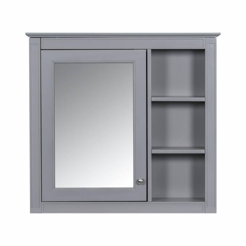 30'' x 28'' Modern Wall Mounted Bathroom Storage Cabinet with Mirror