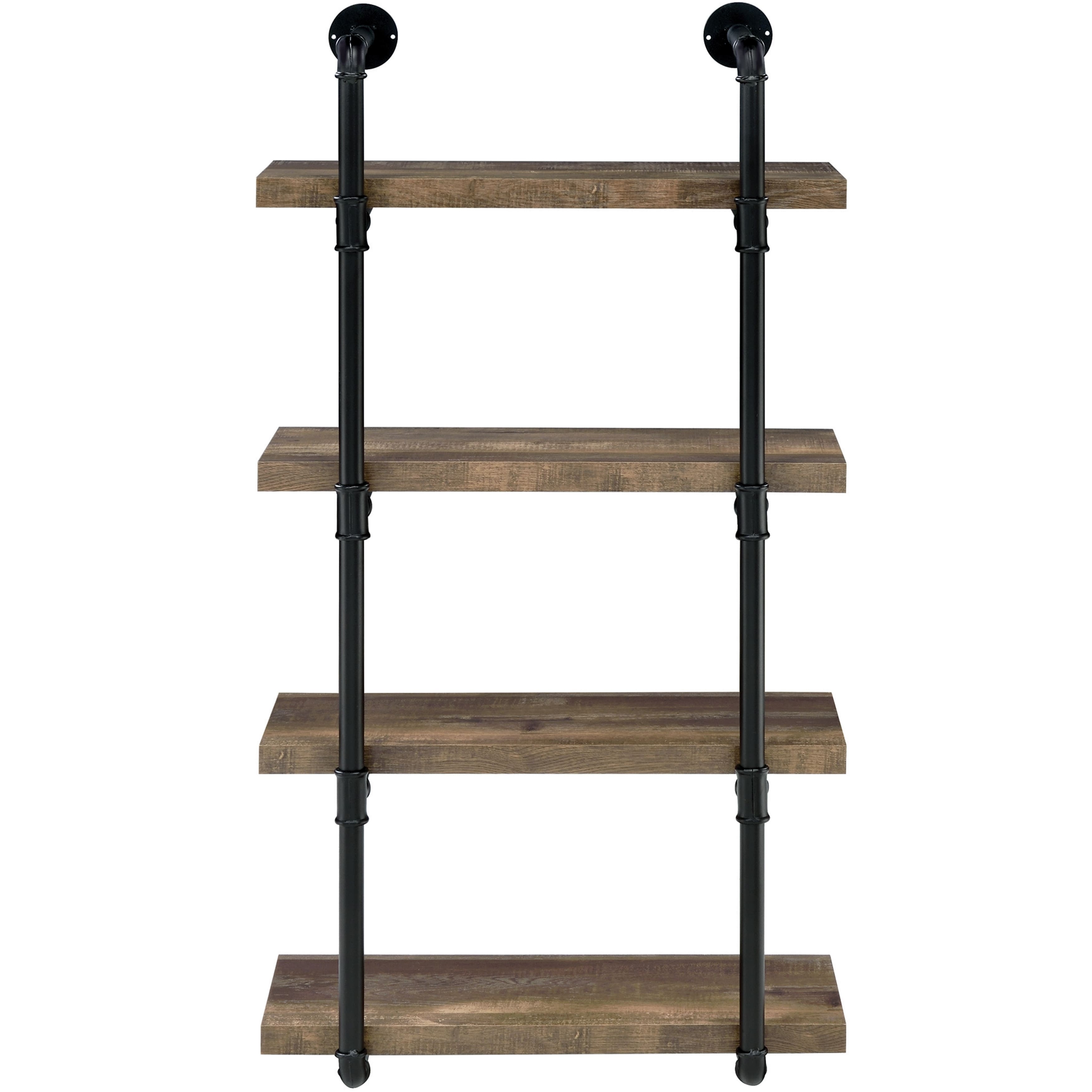 Industrial Design WallMounted Book Shelf Display with Metal Pipe Frame