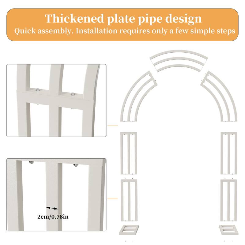 Metal Wedding Arch Backdrop Stand for Wedding, Bridal, Garden, Yard