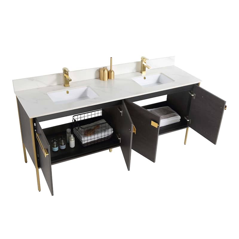 Fine Fixtures Oakville Bathroom Vanity with White Ceramic Sink