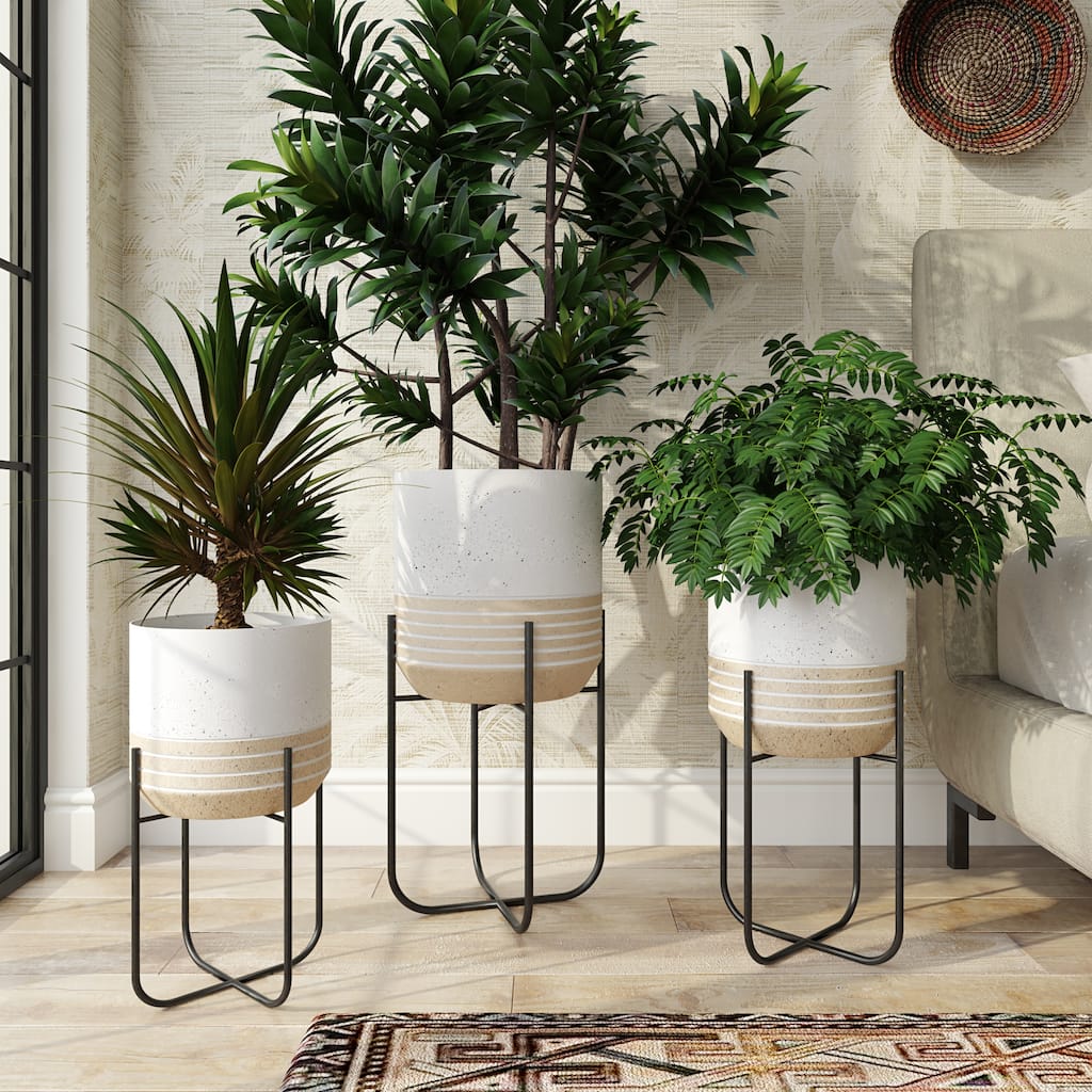 Photo inspiration: Visual Reference: Jarvis Mid Century Modern Planters Set Of 2 Overstock