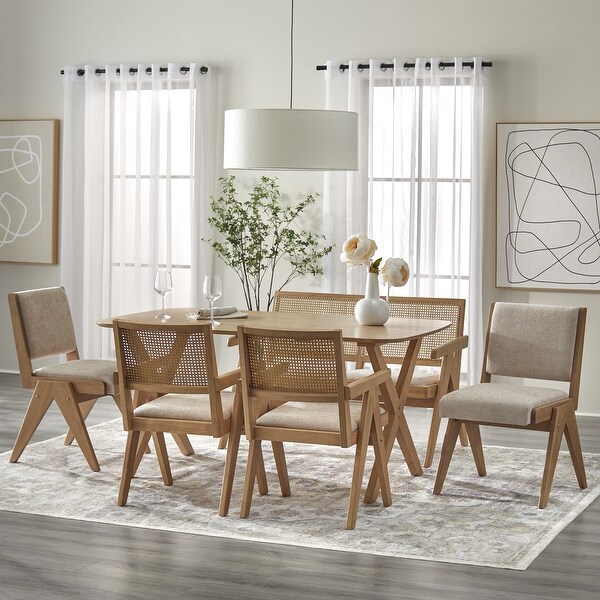 Bailee 6 piece solid wood dining set discount