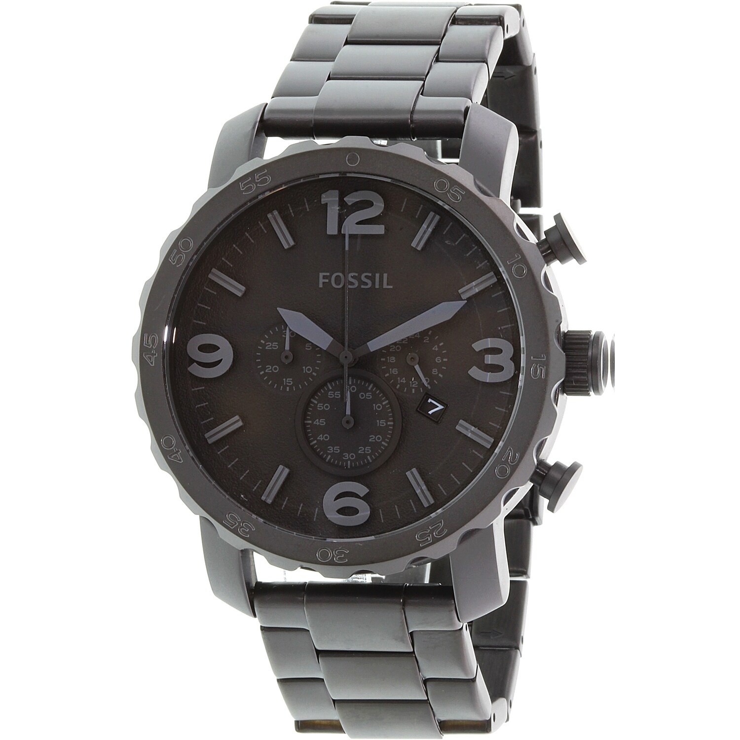 Fossil Men's Nate Black Stainless-Steel Quartz Fashion Watch