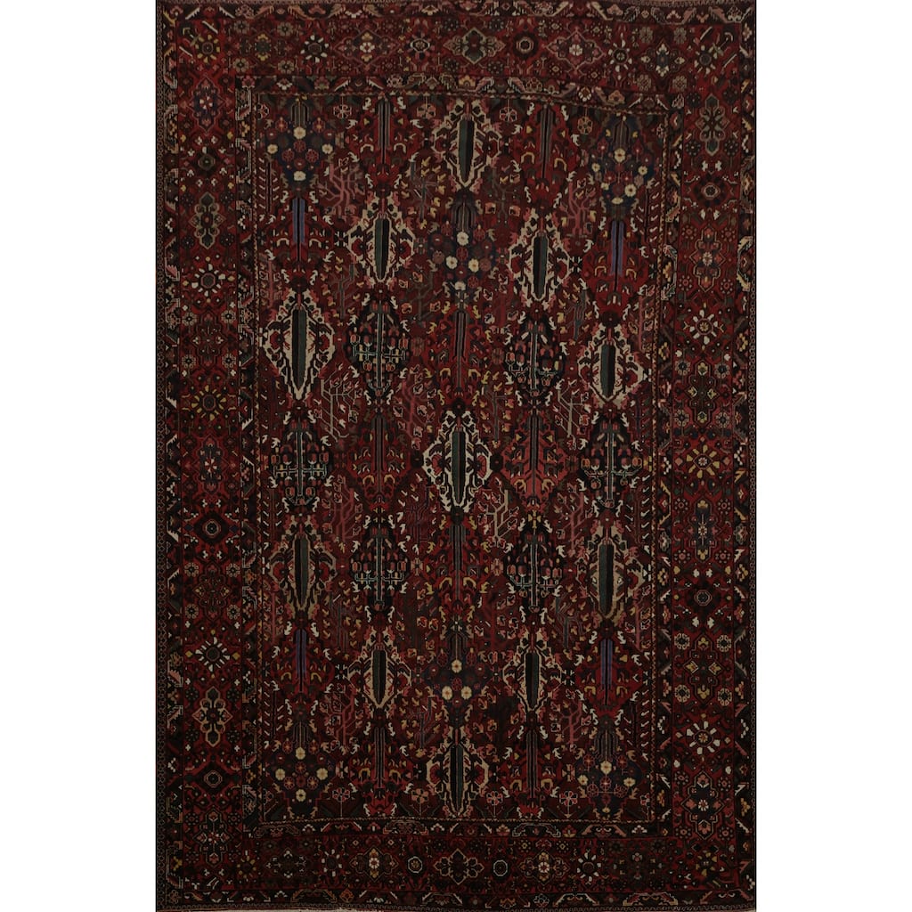 Hand Knotted Oriental 100% Wool Carpet Traditional Floral Red Bakhtiari Area Rug - 14' 5'' X 11' 5''