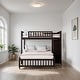 preview thumbnail 16 of 42, Contemporary Wooden Twin Over Full Bunk Bed With Six Drawers And Flexible Shelves, Bottom Bed With Wheels, Space-saving, White Espresso