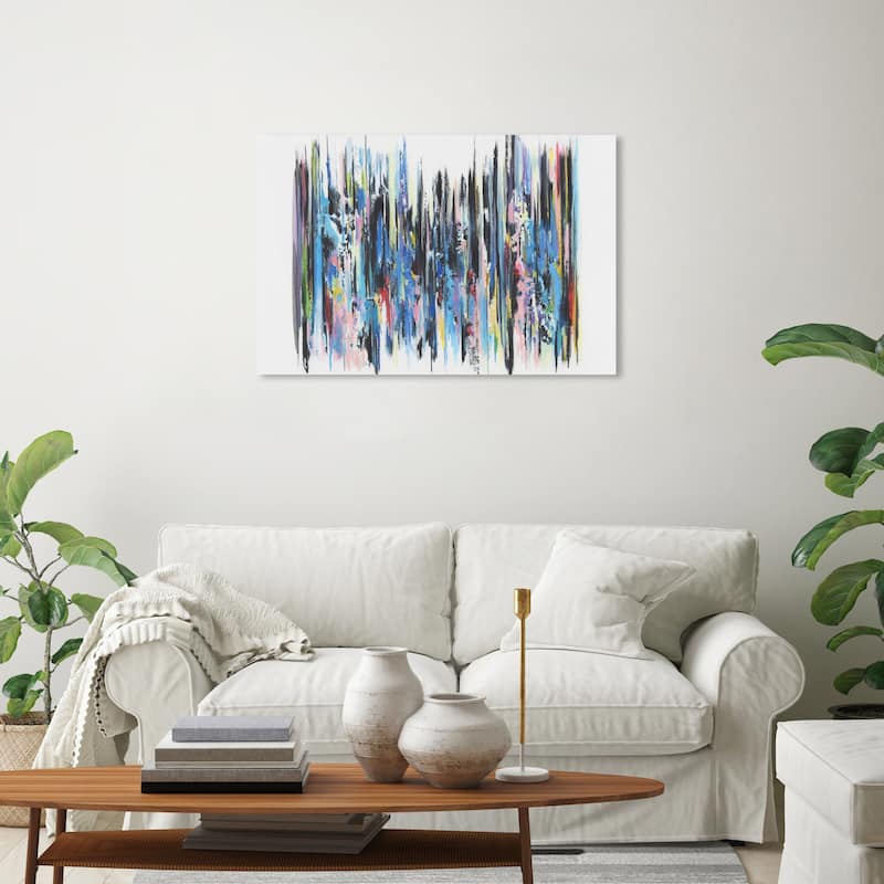 Wynwood Studio Canvas Abstract Doll Memories - Cosmic Infusion Blue and Modern & Contemporary Wall Art Canvas Print - 20 x 30