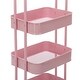 preview thumbnail 30 of 51, 4-Tier Metal Utility Cart with Wheels Storage Shelves Organizer Trolley Cart