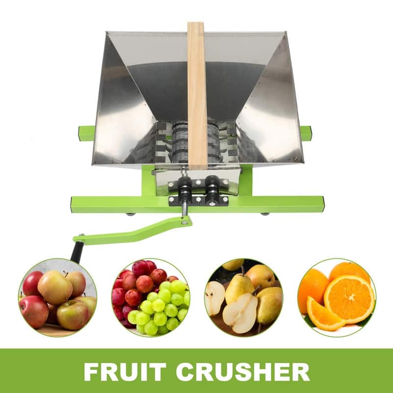 7L(1.8 Gal) Manual Juicer Grinder Fruit Scratter Pulper for Wine and Cider Manual Pressing