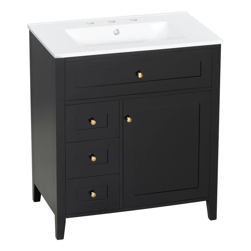 GDFStudio - Oliver Harrington Modern Freestanding Bathroom Vanity with Efficient Storage