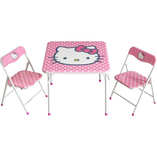Sanrio Hello Kitty 3 Piece Childrens Table and Chair Set - Bed