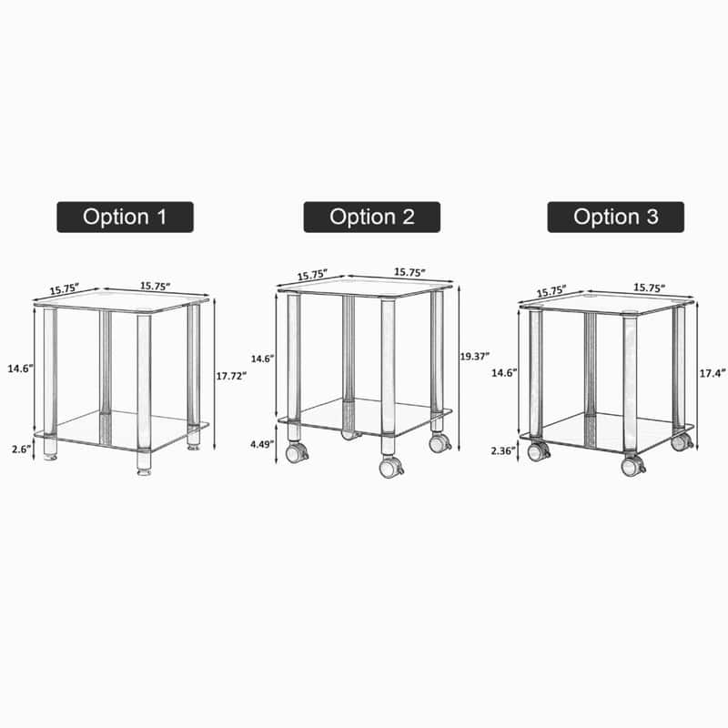 1-Piece or 2-Piece 2-Tier Space End Table