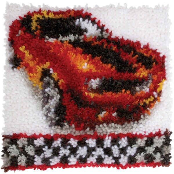 Wonderart Latch Hook Kit 12"X12"-Muscle Car