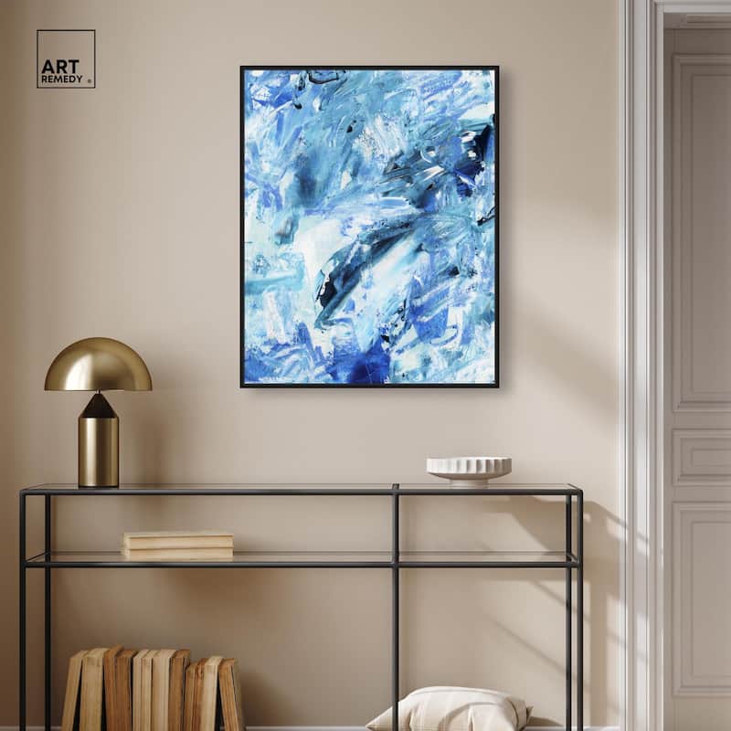 Impasto Blues Canvas by Art Remedy