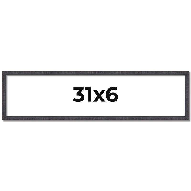 31x6 Frame Brown Picture Frame - Complete Modern Photo Frame Includes