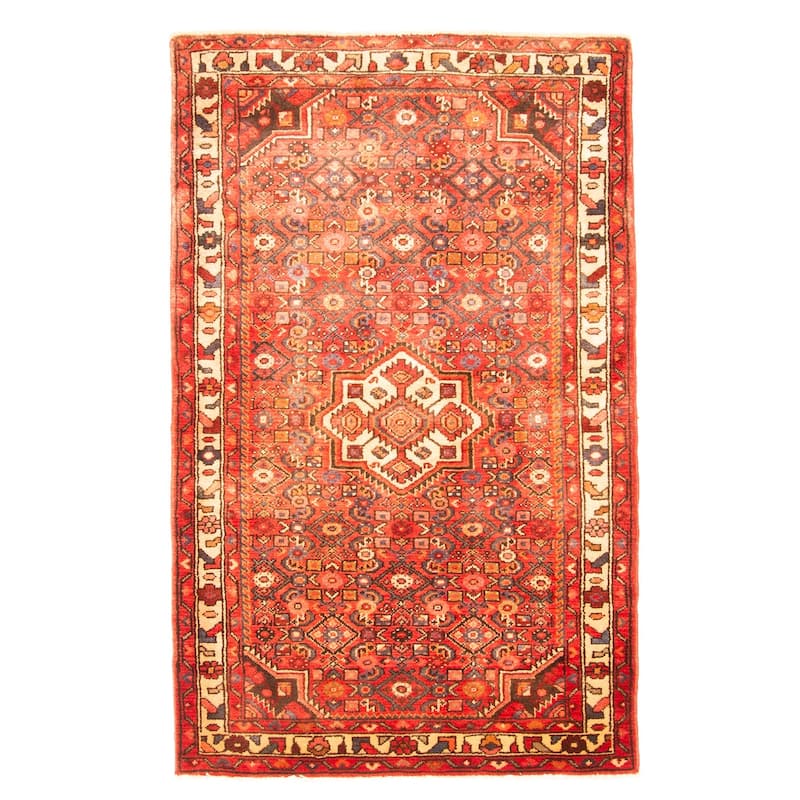 ECARPETGALLERY Hand-knotted Andelz Red Wool Rug - 3'5 x 5'4