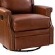 preview thumbnail 91 of 100, Echidna Transitional Genuine Leather Swivel Rocker Nursery Chair with Nailhead Trim by HULALA HOME