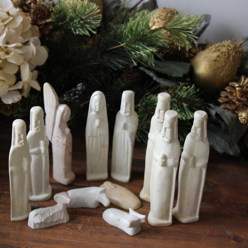 Handmade 6-inch Soapstone Nativity Set (Kenya)