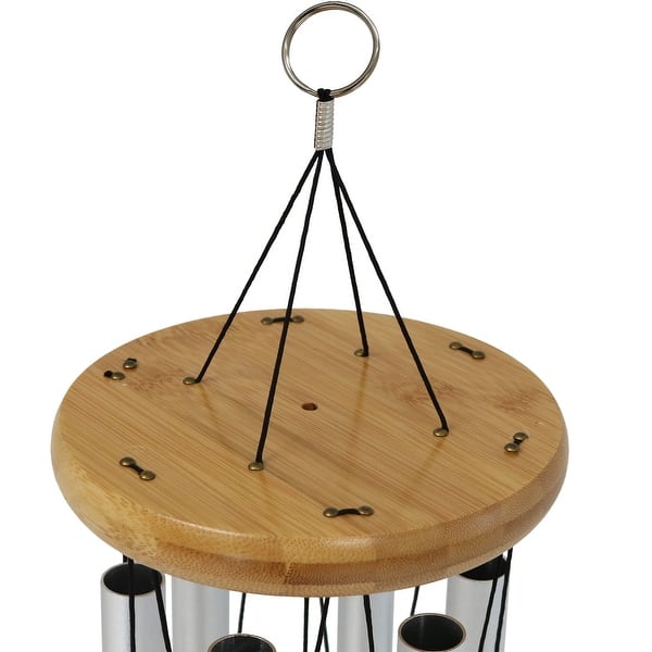 Sunnydaze HandTuned Aluminum Wind Chime with Bamboo Clapper 29Inch