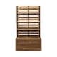 preview thumbnail 6 of 12, Roomfitters Outdoor Storage Bench with Back Rack, Solid Wood Patio Deck Box with Shelves for Garden or Porch, Teak