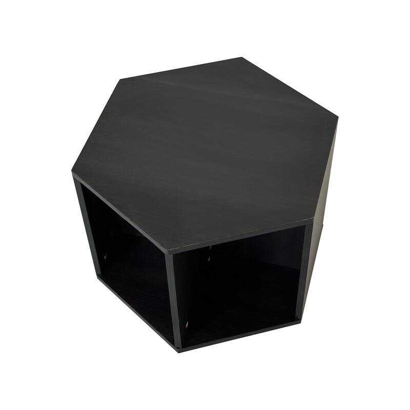 2-Pieces Hexagonal Coffee Table Side Table Nightstand