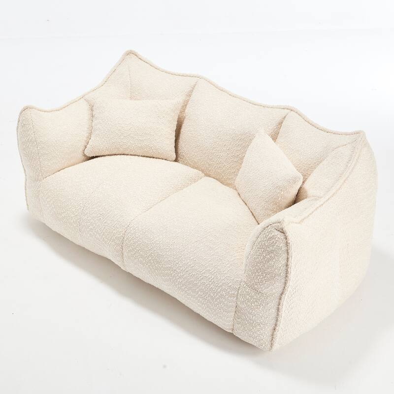 Beanbag Chair with High Resilience Foam Core. The Square Recliner Sofa Is Ideal for Family Members And Friends Engaged in Games