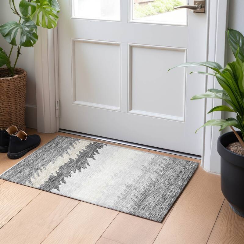 Premium Washable Super Soft Modern Ombre Mayfield Rug - Gray - 1' 8" x 2' 6" - Rectangle