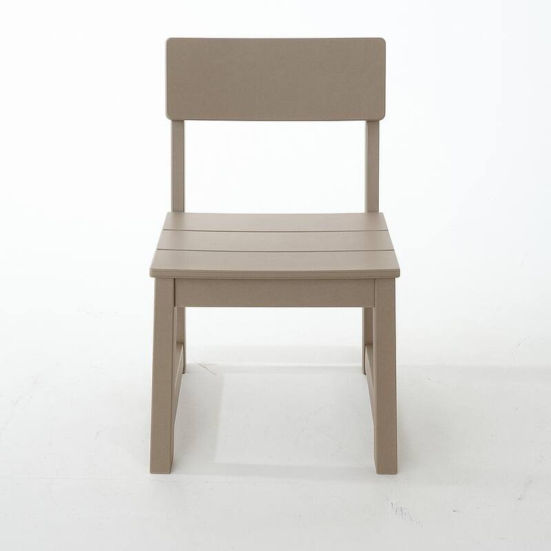 2-Pack HDPE Indoor/Outdoor Dining Chairs, All-Weather Garden & Patio Side Chairs with Modern Backrest