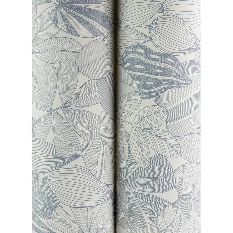 A-Street Prints Mathias Blue Botanical Wallpaper