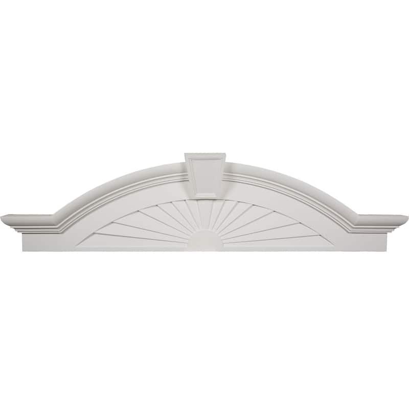 62 1/2" BW x 68 1/8" Top Width x 17 3/8"H x6 1/8"P Elliptical Pediment