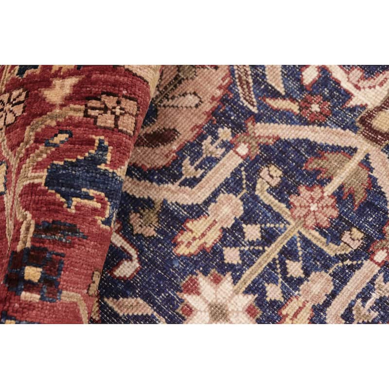 Vintage Herati Bidjar Hand Knotted Wool Rug