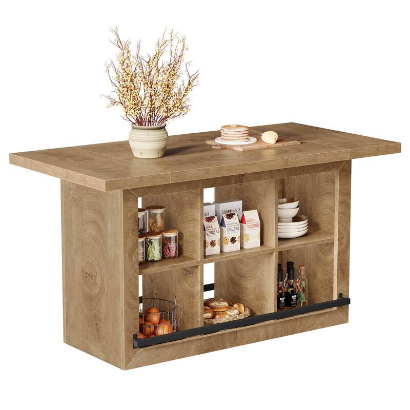 Kitchen Island with Storage, Counter Height Kitchen Island Table