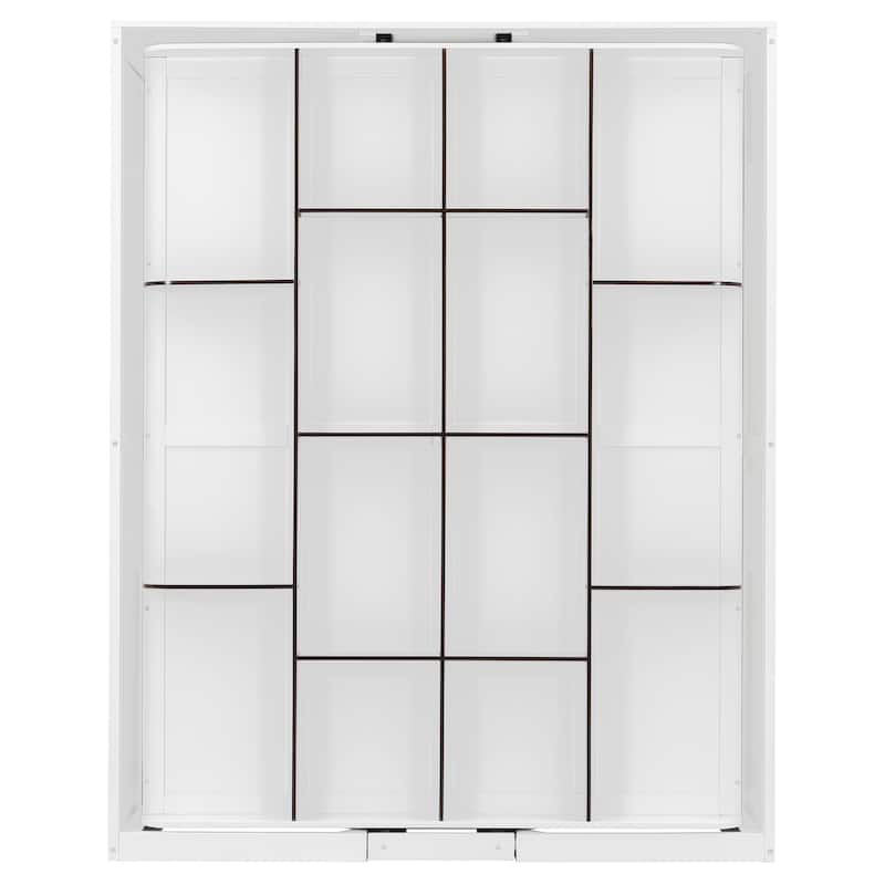 Queen Murphy Bed 360° Rotating Hidden Storage Racks Cabinet Wall Bed