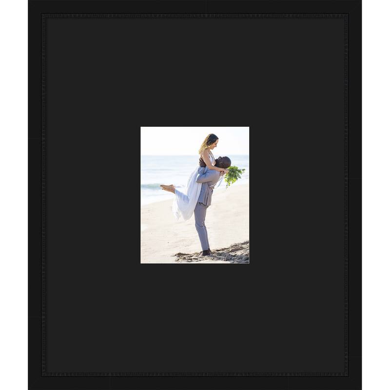 Avon Black Narrow Framed Picture Frame, Photo Frame - 22x26 Matted Black 8x10