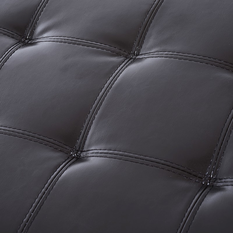 51-inch PU Leather Tufted Storage Ottoman Bench - 19*50.25*16