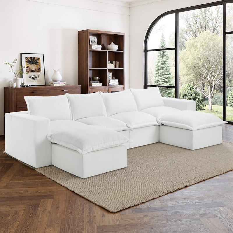 Comfy Cloud Couch Plush Modular Sectional Sofa For Living Room
