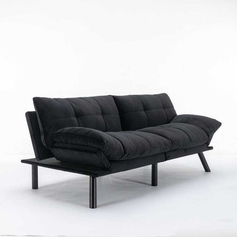 Modern Upholstered 2-Seater Sofa Bed with Adjustable Backrest and Armrests - 70:l