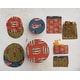preview thumbnail 2 of 0, Cotton Bowl Covers with Lining and Sea Life Designs - 8.0"L x 8.0"W x 0.3"H