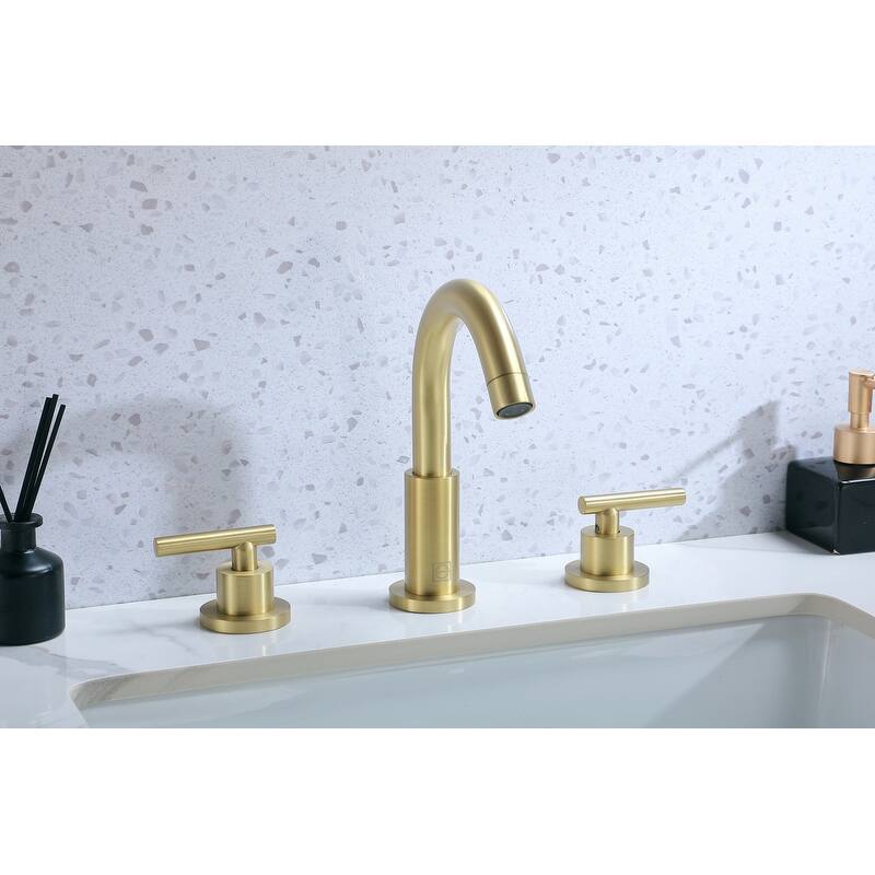 Indigo Home 8 inch Widespread Double Handle Bathroom Faucet