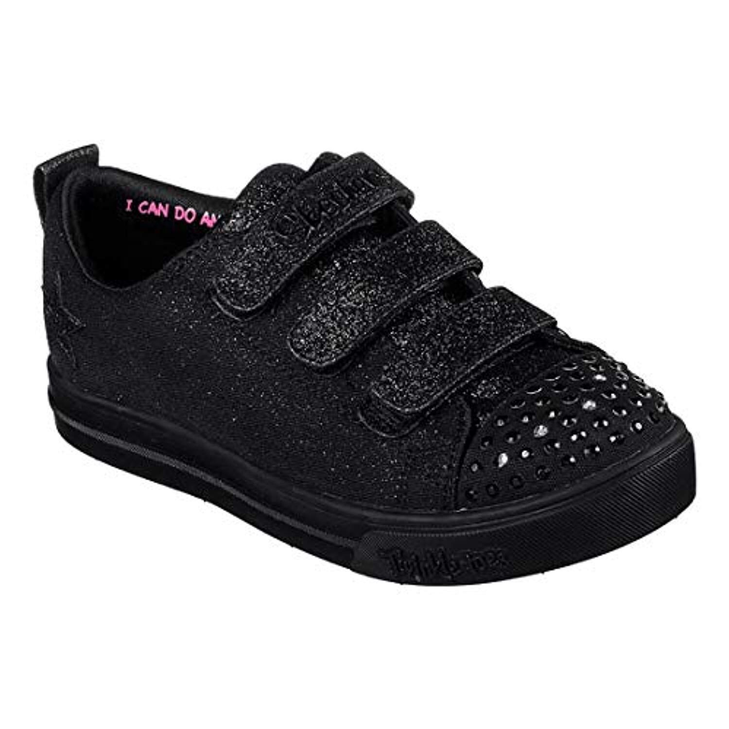 black sparkly skechers