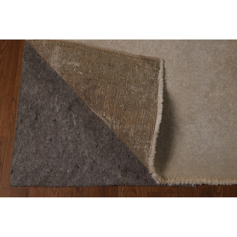 Mashad Persian Square Vintage Area Rug Hand-Knotted Wool Carpet - 9'8" x 9'10"