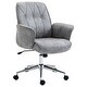 preview thumbnail 10 of 8, Microfiber Home Office Chair, Work Chair with Swivel Wheels and Tilt Function, Padded Vanity Chair with Armrests - N/A