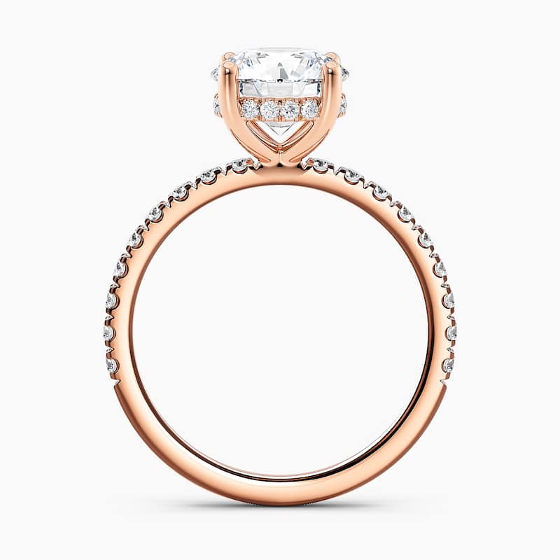 Auriya 14k Gold 0.75ctw Round Hidden-Halo Lab Grown Diamond Engagement Ring