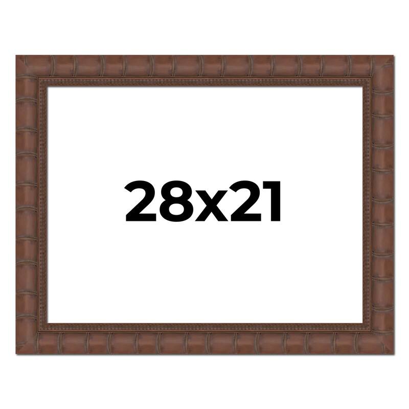 28x21 Frame Pewter Solid Wood Picture Frame Width 1.625 Inches | Interior Frame Depth 0.6875 Inches