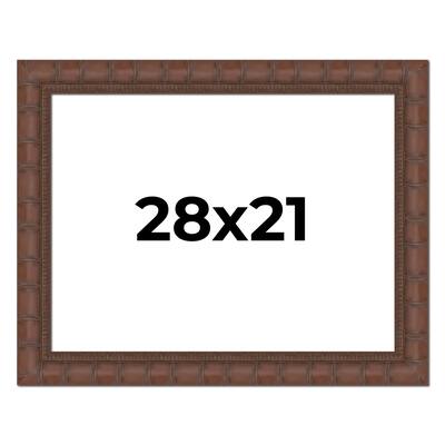 28x21 Frame Pewter Solid Wood Picture Frame Width 1.625 Inches | Interior Frame Depth 0.6875 Inches