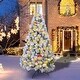 Artificial Christmas Tree White Snow Covered Xmas Decorations Decor ...